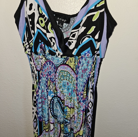 Snap Womans Spaghetti Strap Maxi Dress Size L - Picture 5 of 11